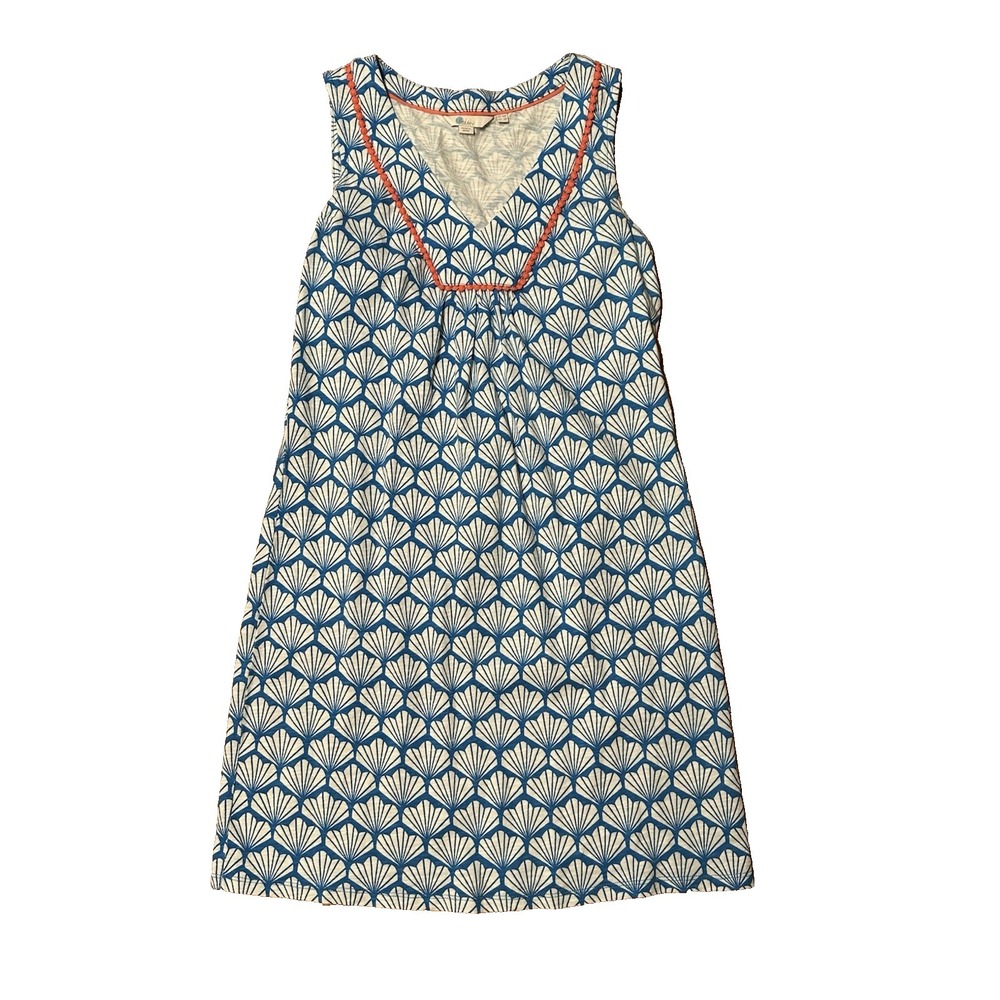 Boden Women's Size 6R Blue Seashell Print‎ Shift Dress